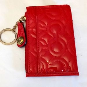 Coach card holder with key fob